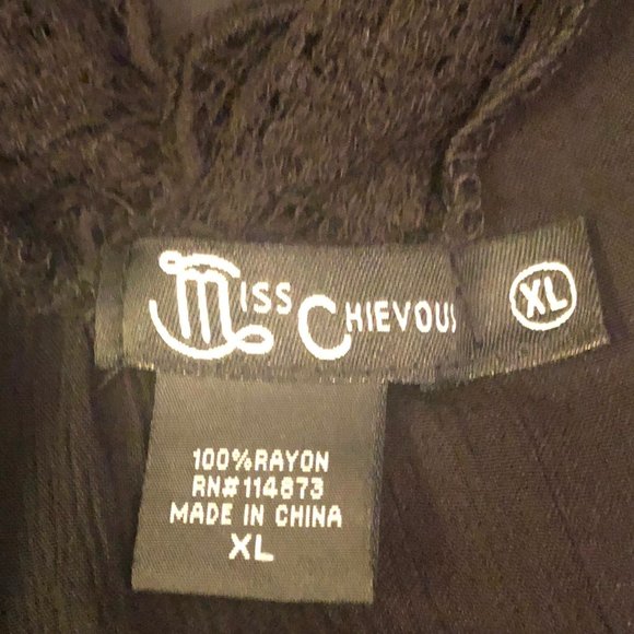 Miss Chevious Black Bathing Suit Cover Up - XL - Picture 8 of 8